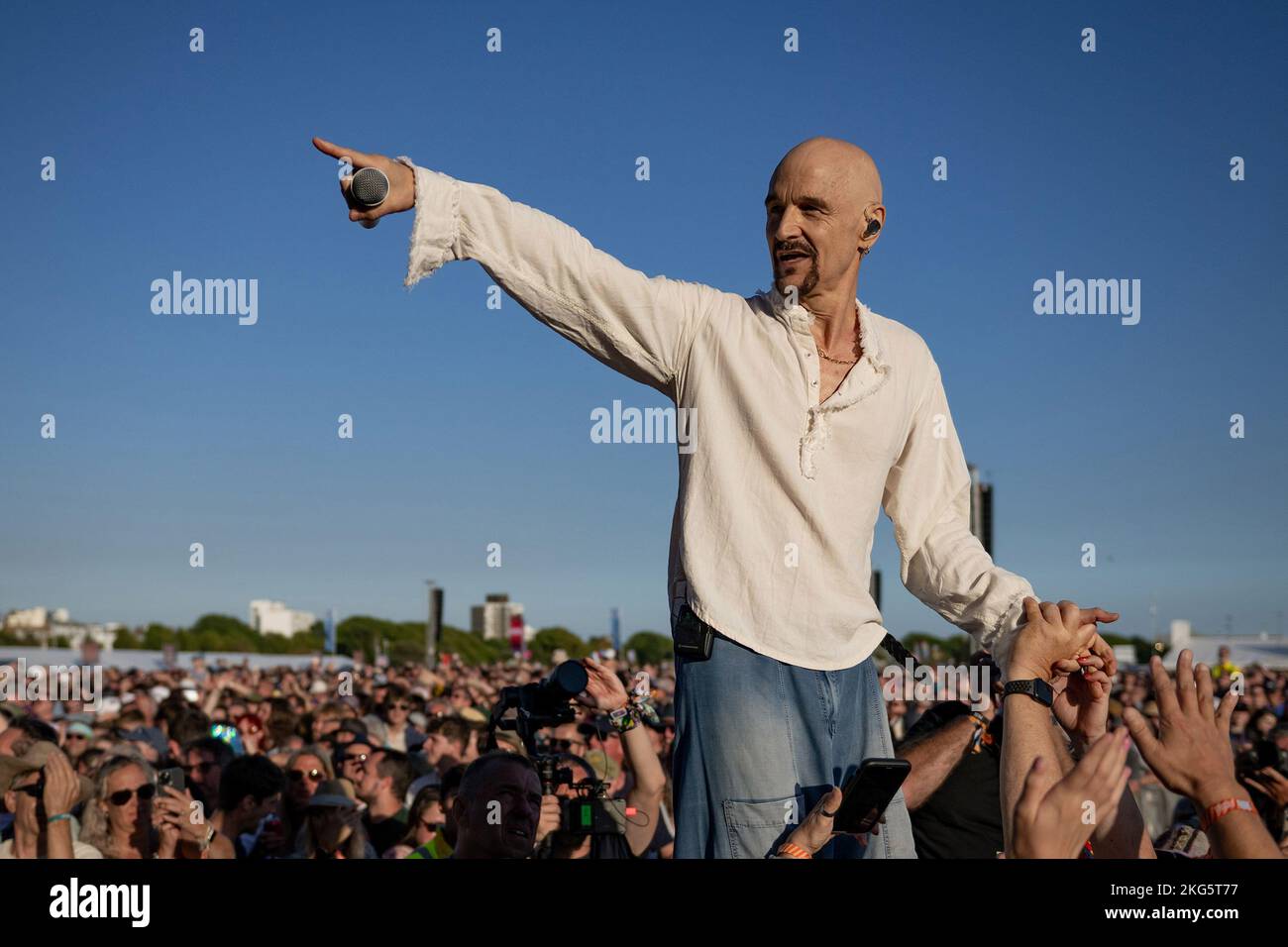 SOUTHSEA, ENGLAND: James perform on the Castle Stage at the Victorious Festival. Featuring: Tim Booth Where: Portsmouth, United Kingdom When: 26 Aug 2022 Credit: Neil Lupin/WENN Stock Photo