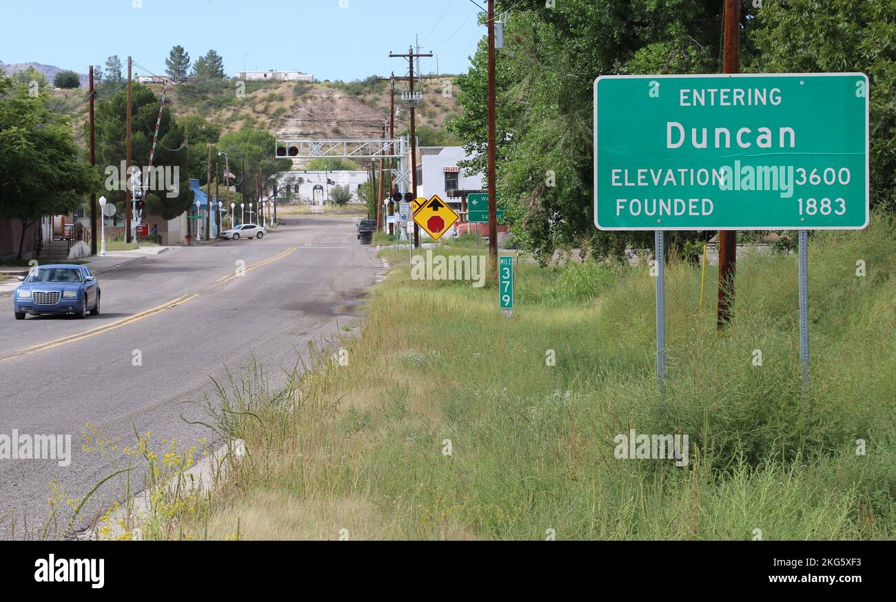 The small town of Duncan, Arizona, is subject to frequent flooding Oct