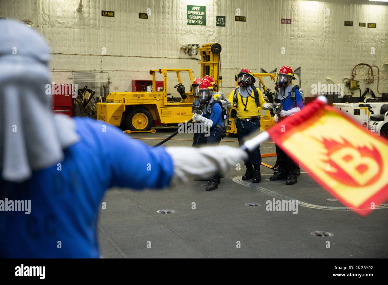 Sailors assigned to the first-in-class aircraft carrier USS Gerald R ...