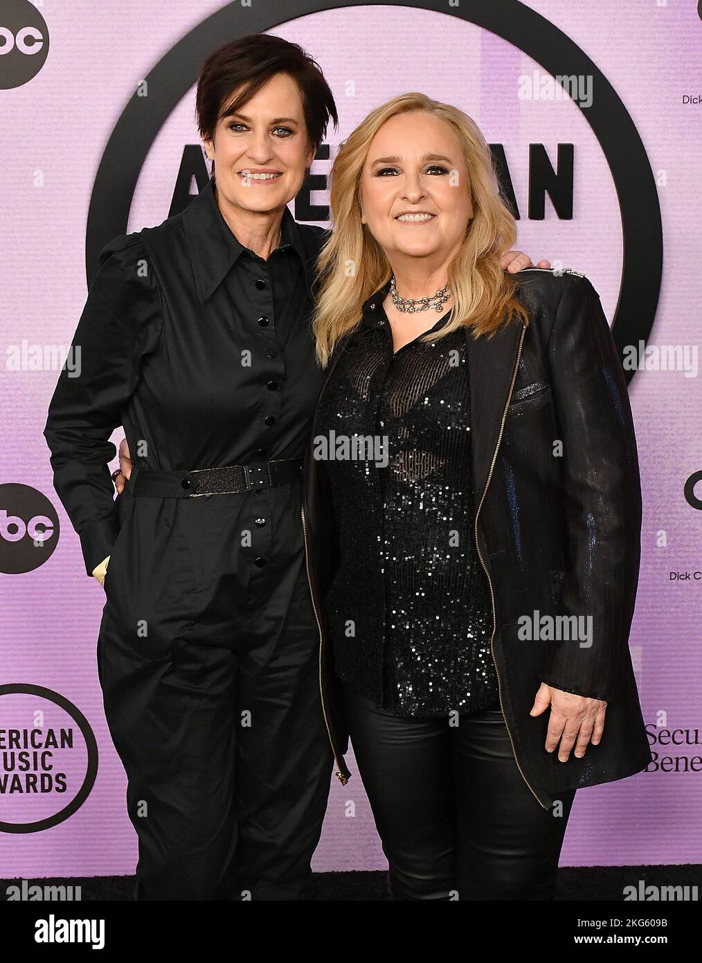 Linda Wallem, Melissa Etheridge attend the 2022 American Music Awards