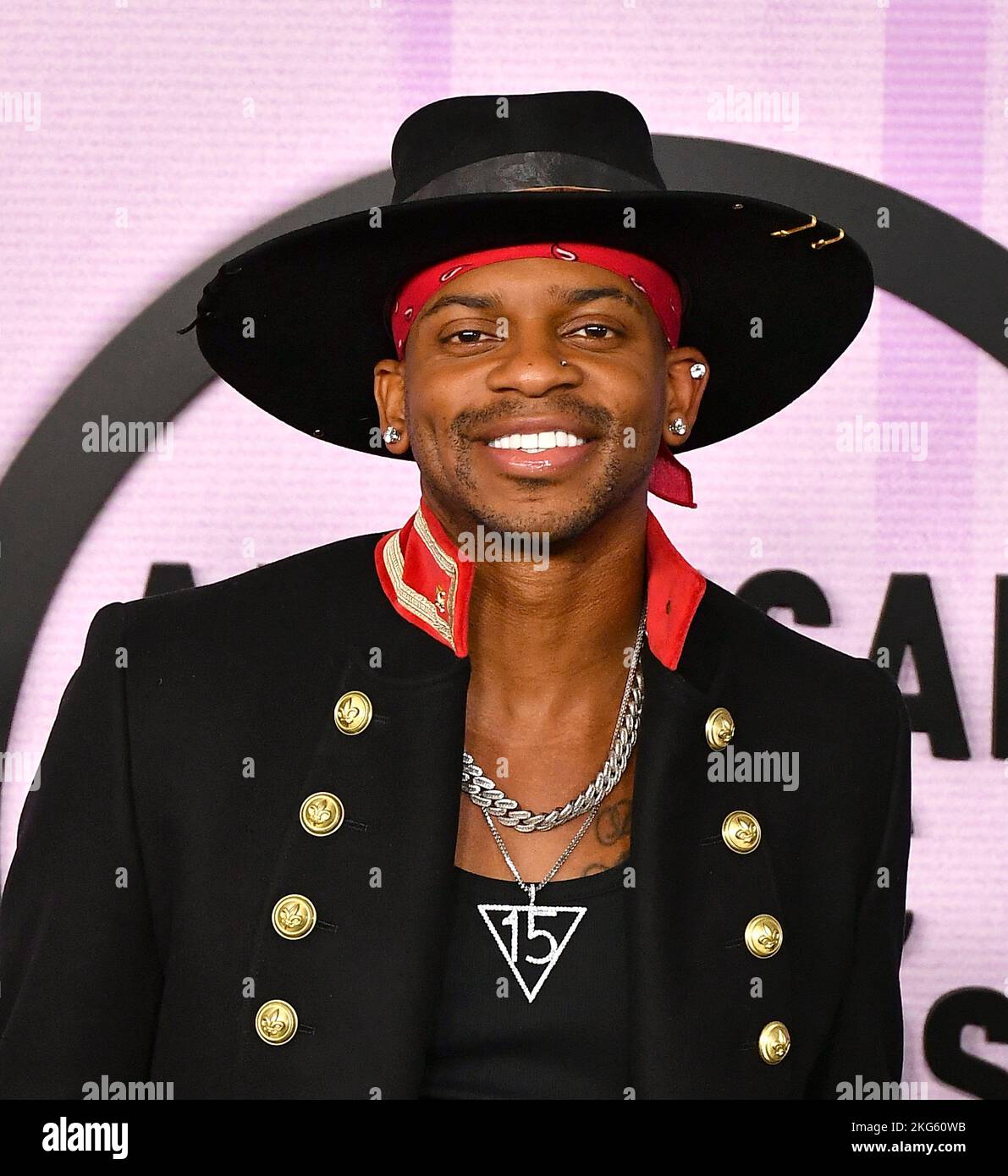 Jimmie Allen attends the 2022 American Music Awards at Microsoft