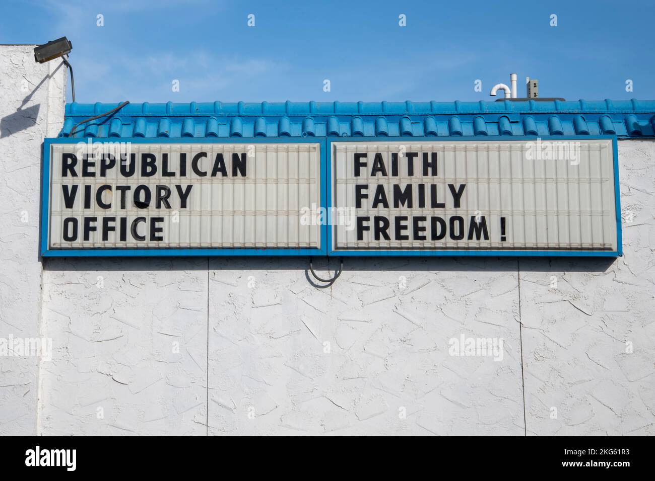 Red Wing, Minnesota. Sign on the side of the Republican victory office