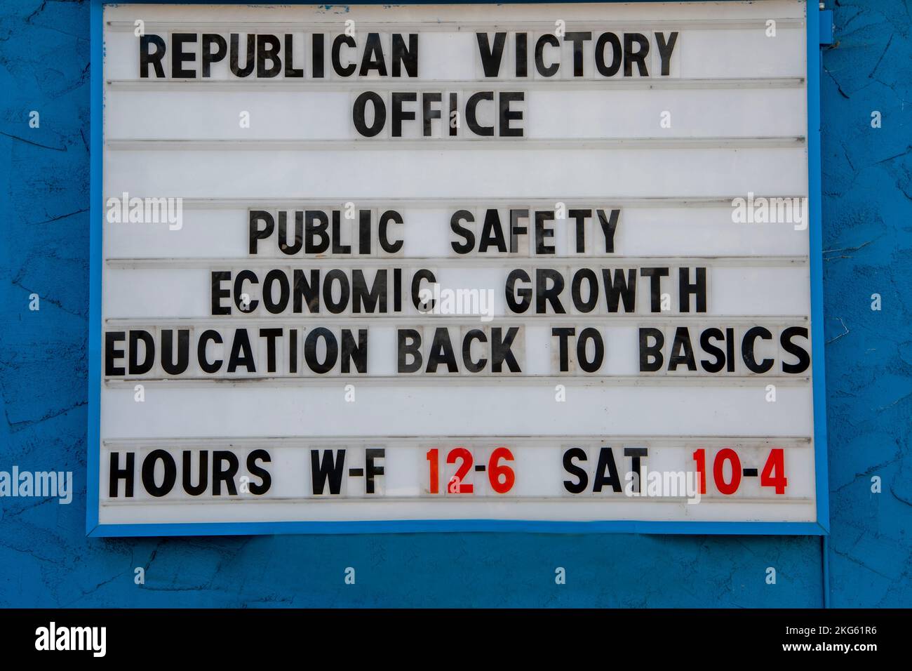 Red Wing, Minnesota. Sign on the side of the Republican victory office