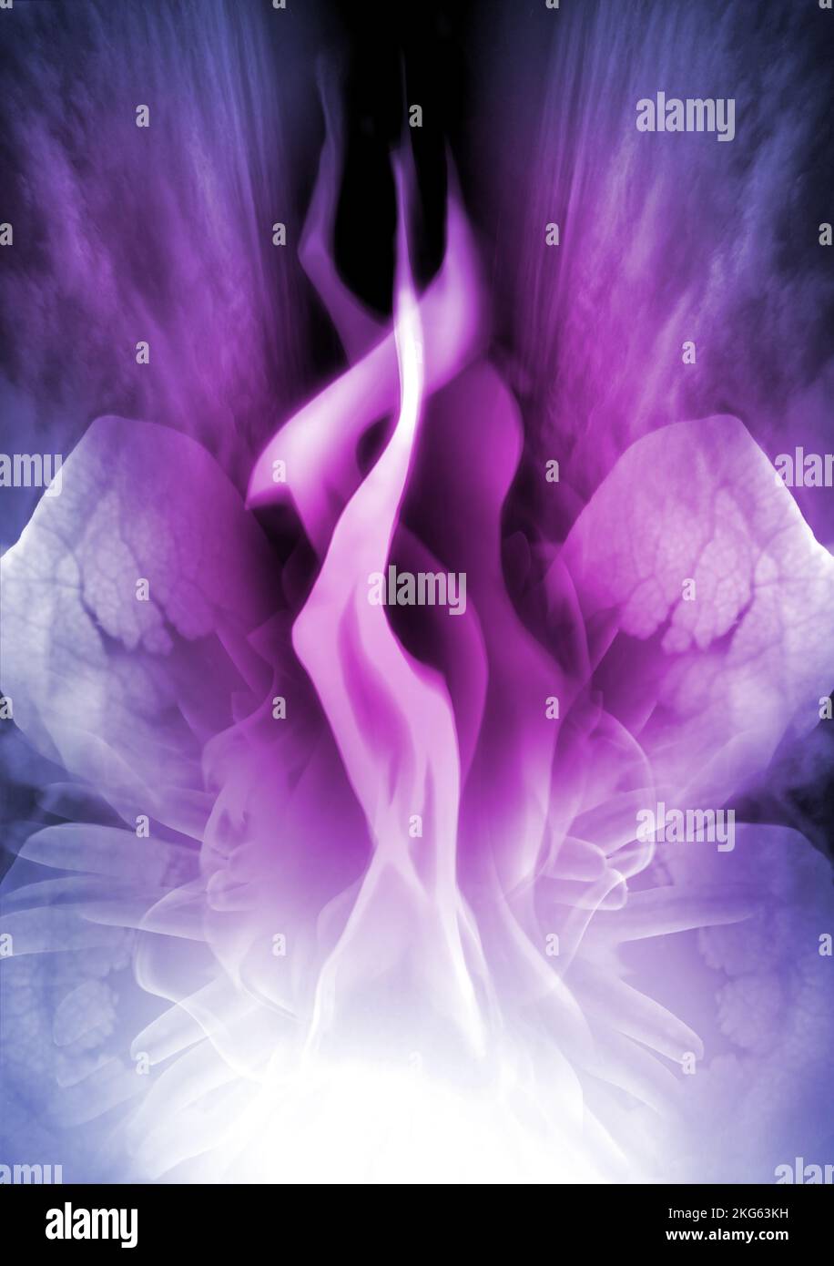 Poster/Wallpaper 'The Violet Flame of Saint Germain' - Divine Energy - Transformation Stock Photo