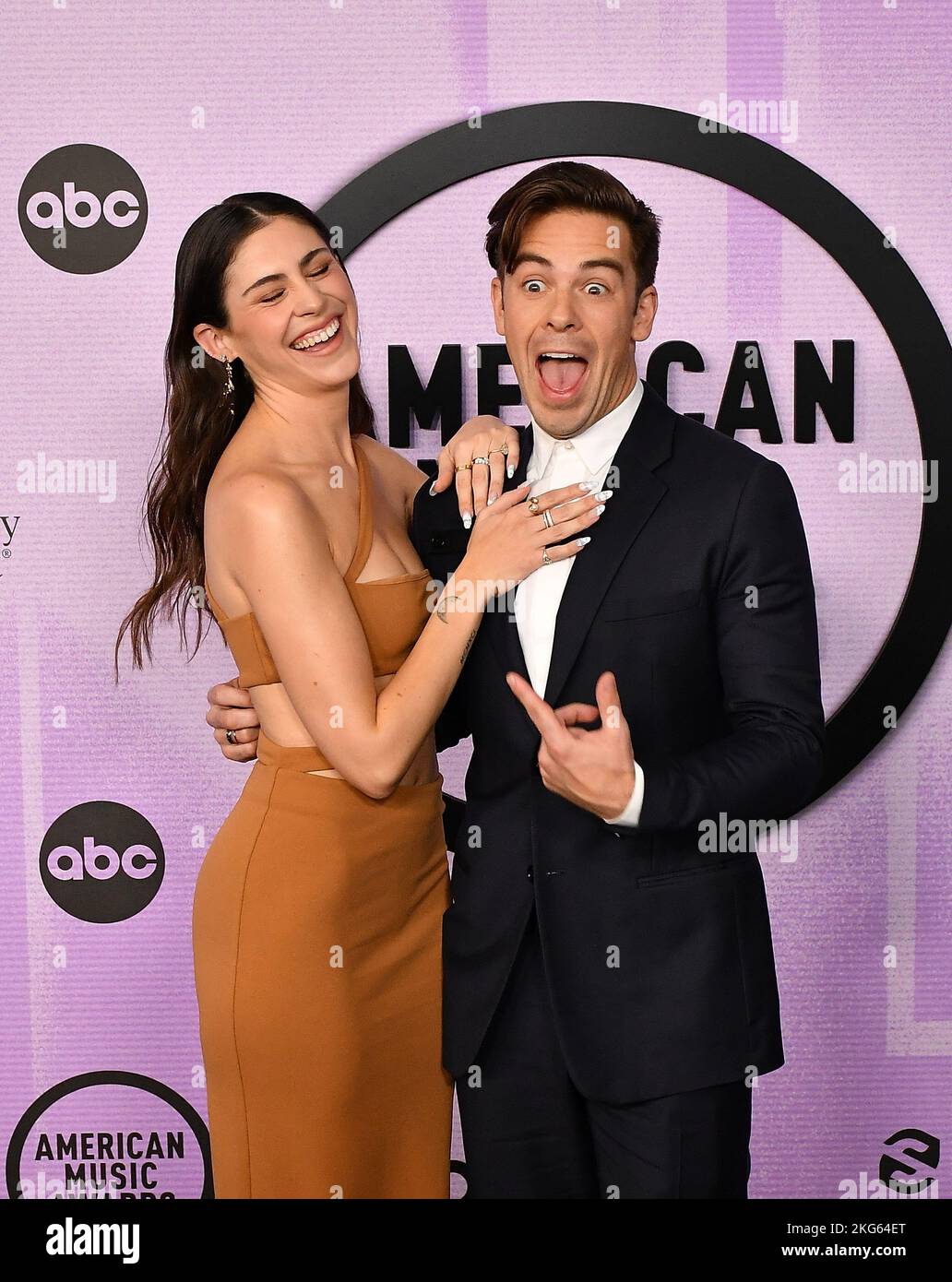 Kelsey Kreppel, Cody Ko attend the 2022 American Music Awards at