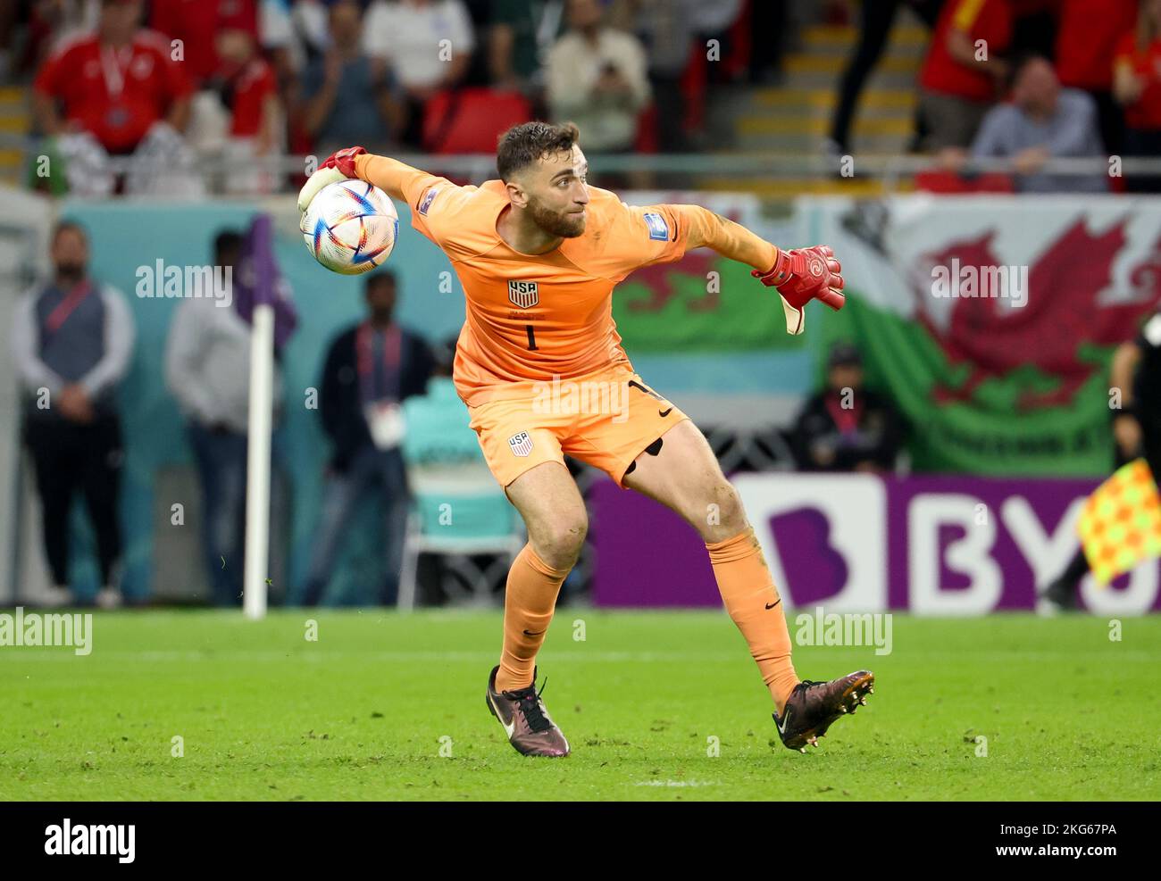 Goalkeeper of USA Matt Turner during the FIFA World Cup 2022, Group B
