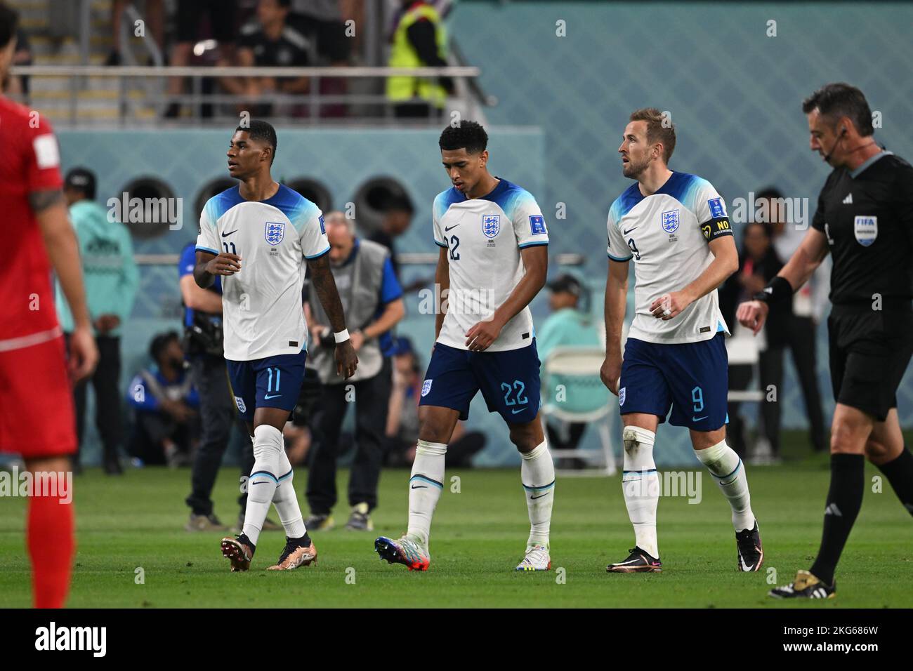 DOHA, Qatar. , . Marcus Rashford 11, Jude Bellingham (MF) 22, Harry ...