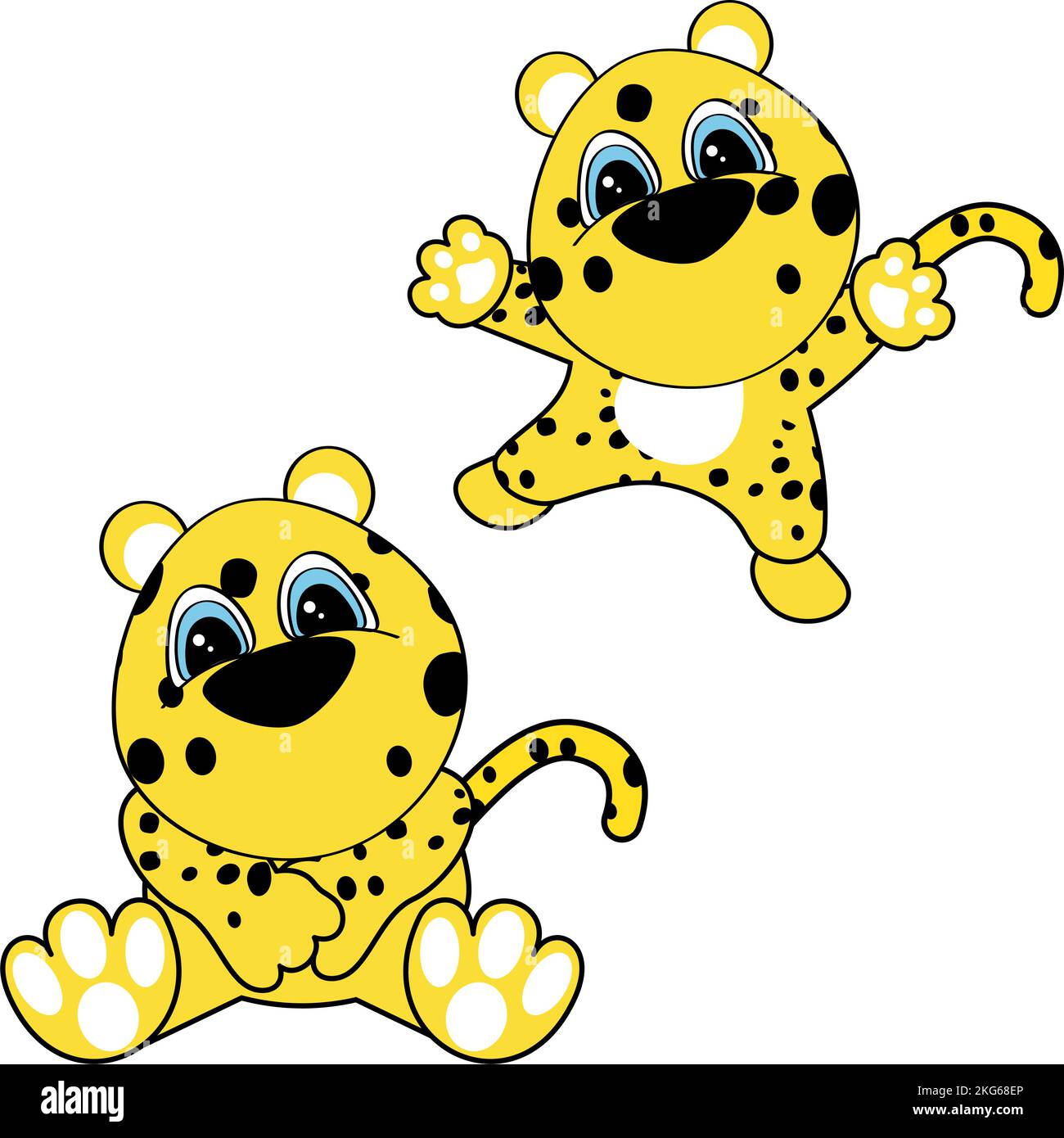 cartoon baby leopard in vector format Stock Vector Image & Art - Alamy