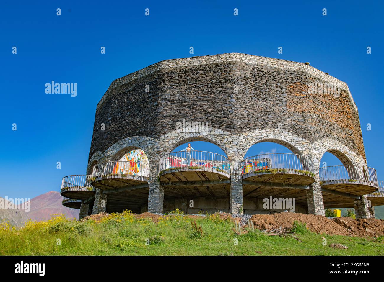 Vintage Reiseposter The Georgian Military Highway - Leinwanddruck Für Wohnzimmer Deko