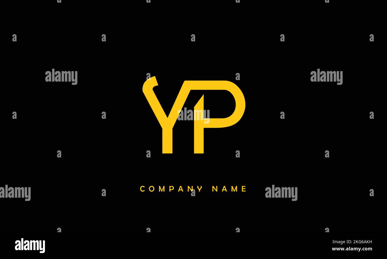 YP, PY Abstract Letters Logo Monogram Stock Vector