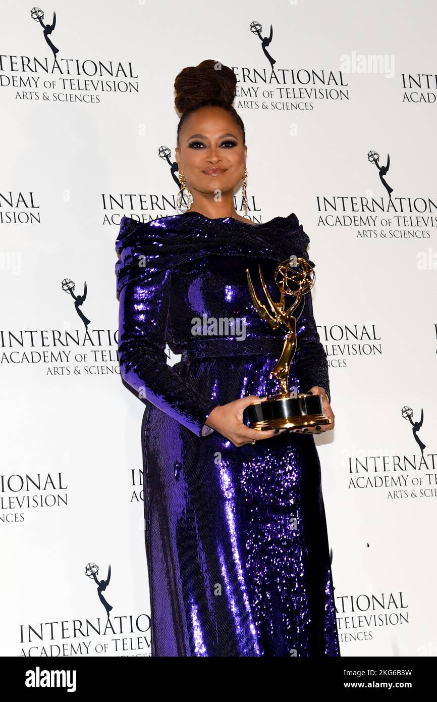 New York, USA. 21st Nov, 2022. Founders Award winner Ava DuVernay poses