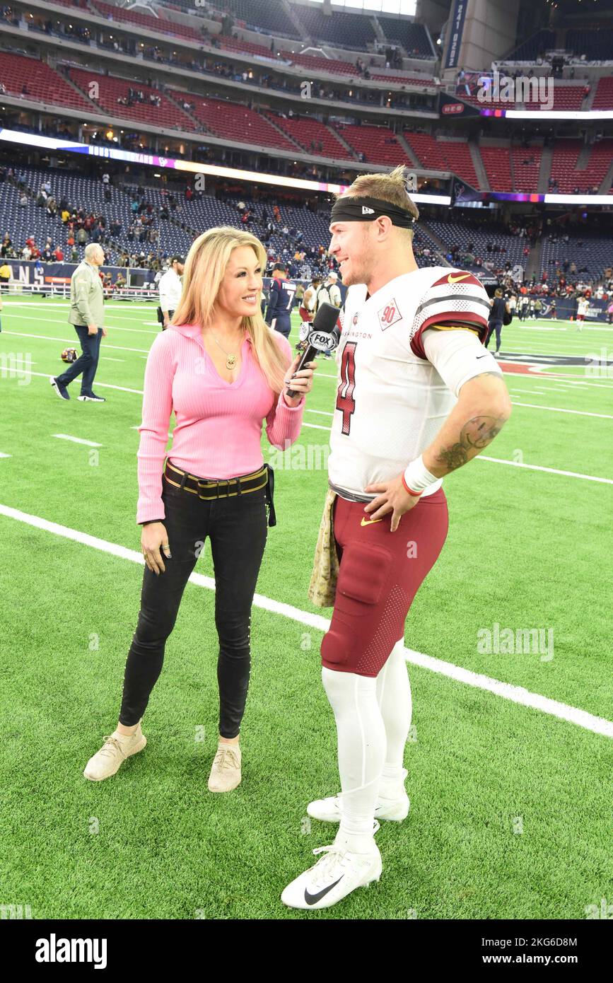 Arlington, Texas, USA. 11th Dec, 2022. Fox SportsÃ• LAURA OKMIN interviews Dallas  Cowboys quarterback DAK PRESCOTT (4) after the NFL football game between  the Houston Texans and the Dallas Cowboys on December