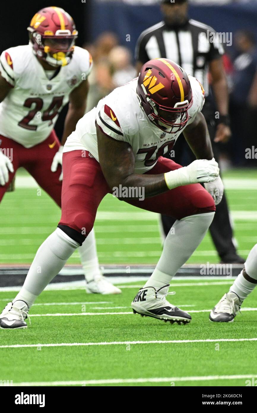 Washington Commanders offensive tackle Cornelius Lucas (78) during the