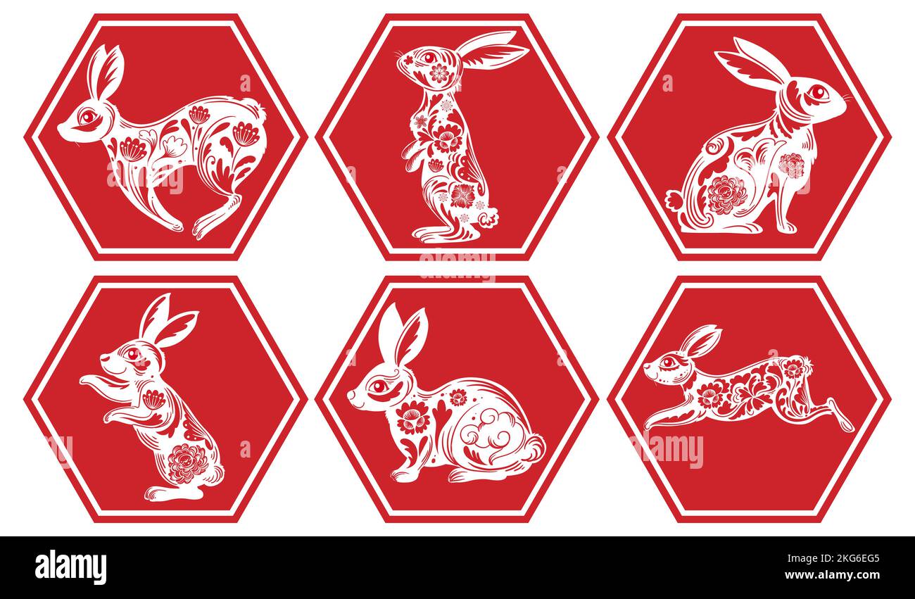 zodiac-rabbit-chinese-isolated-illustration-stock-photo-alamy