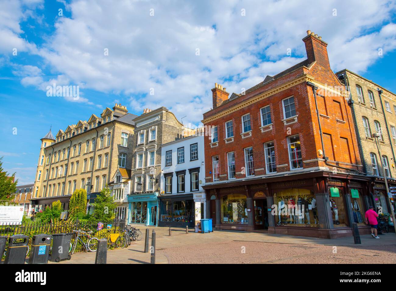 Historic commercial buildings on St Mary's Passage at King's Parade