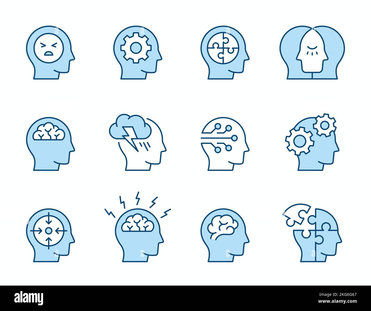 Line icons dizzy hi-res stock photography and images - Alamy