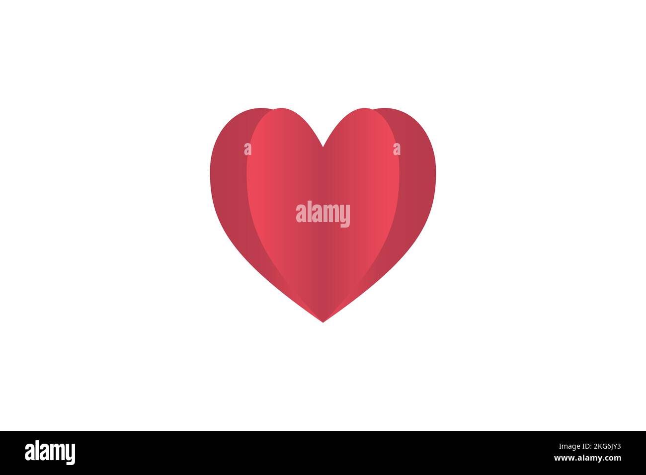 red heart on pink paper abstract background with sky and line design ...