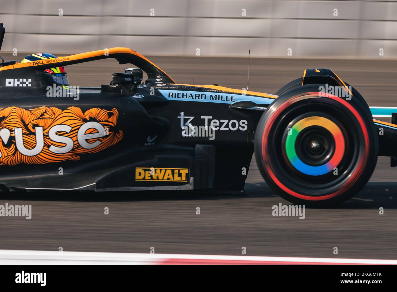 Oscar Piastri (AUS) McLaren MCL36. 21.11.2022. Formula 1 Testing, Yas Marina Circuit, Abu Dhabi, Monday.  Photo credit should read: XPB/Alamy Live News. Stock Photo