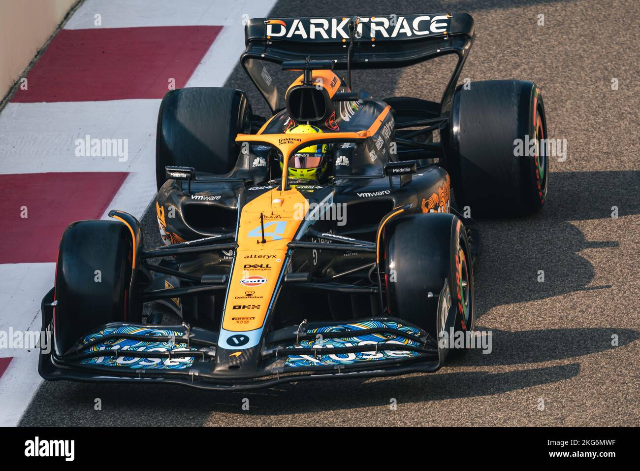 Lando Norris (GBR) McLaren MCL36. 21.11.2022. Formula 1 Testing, Yas Marina Circuit, Abu Dhabi, Monday.  Photo credit should read: XPB/Alamy Live News. Stock Photo
