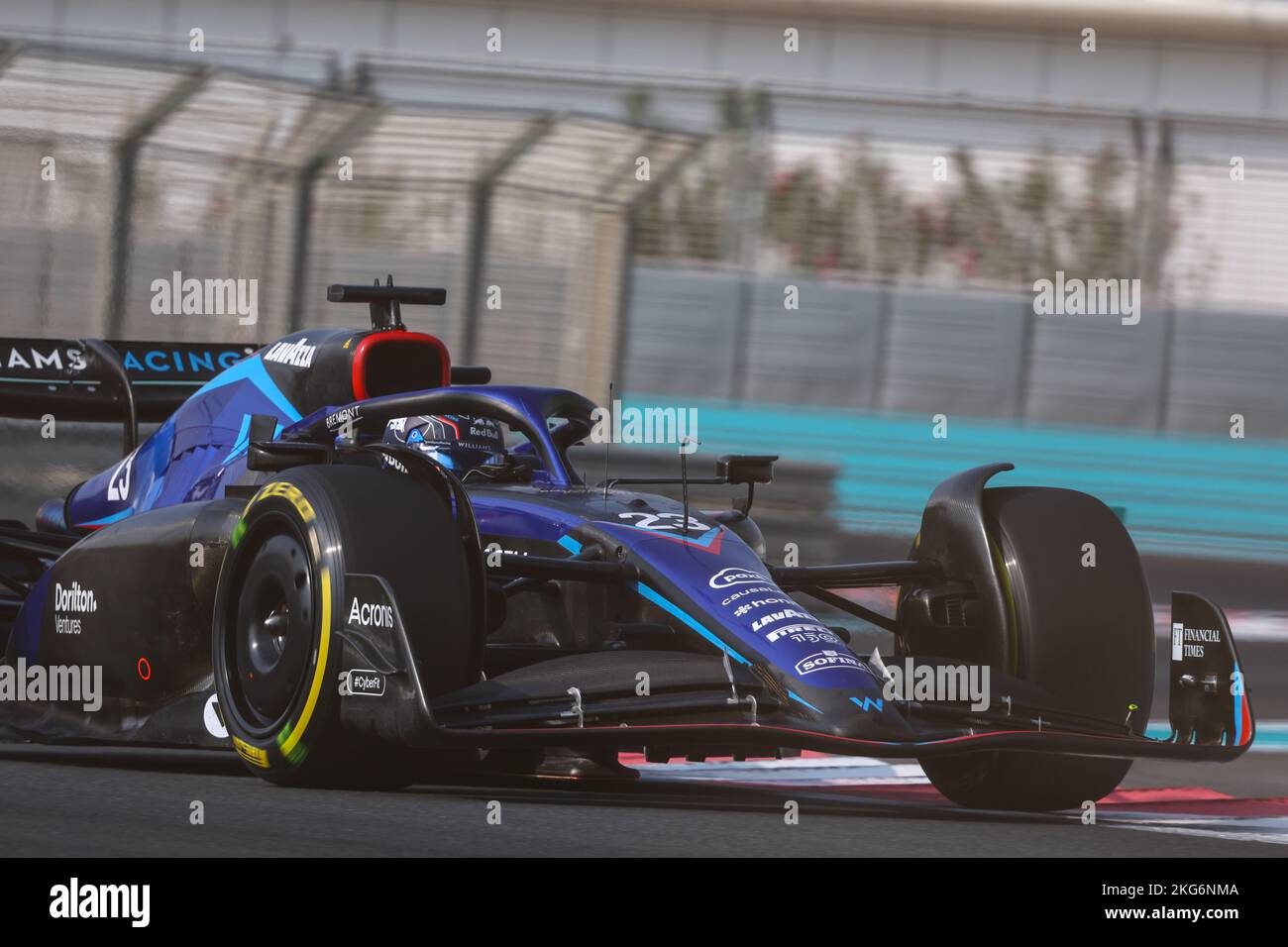 Abu Dhabi, Abu Dhabi. 21st Nov, 2022. Alexander Albon (THA) Williams Racing FW44. 21.11.2022. Formula 1 Testing, Yas Marina Circuit, Abu Dhabi, Monday. Photo credit should read: XPB/Alamy Live News. Credit: XPB Images Ltd/Alamy Live News Stock Photo