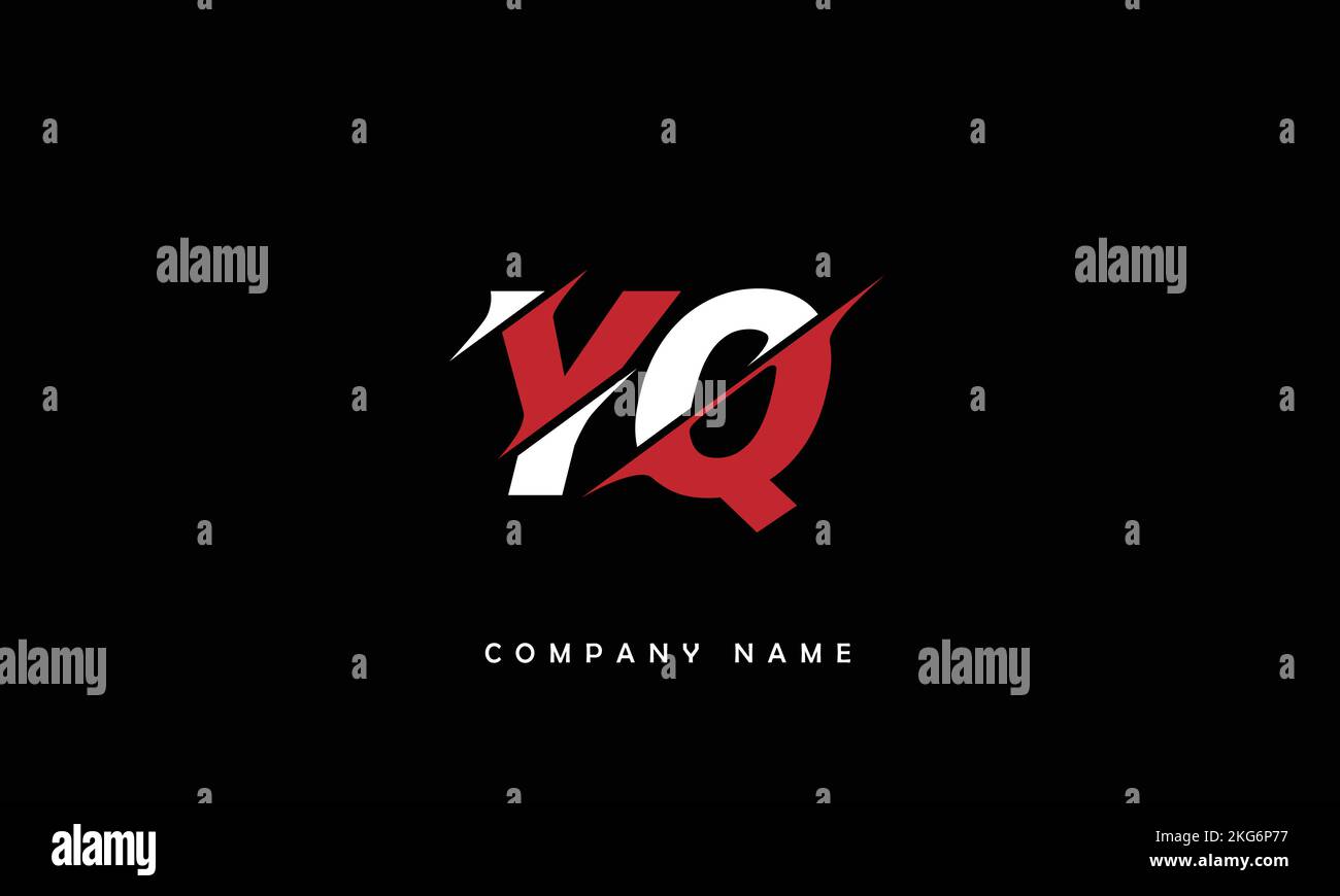 YQ, QY Abstract Letters Logo Monogram Stock Vector
