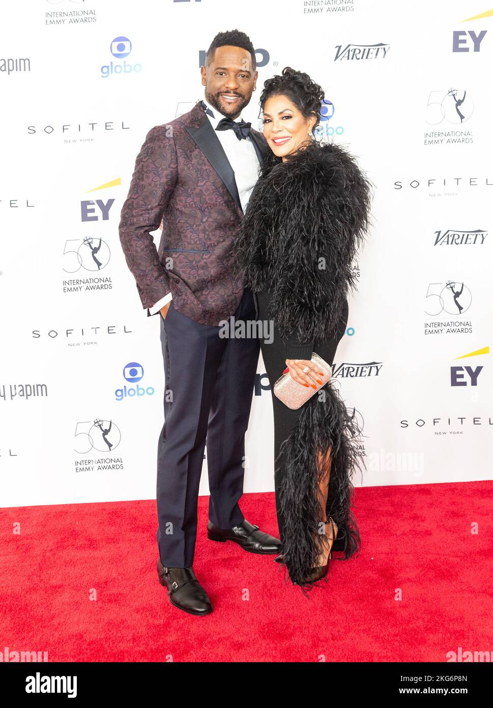 Blair Underwood and Desiree DaCosta attend 50th International Emmy