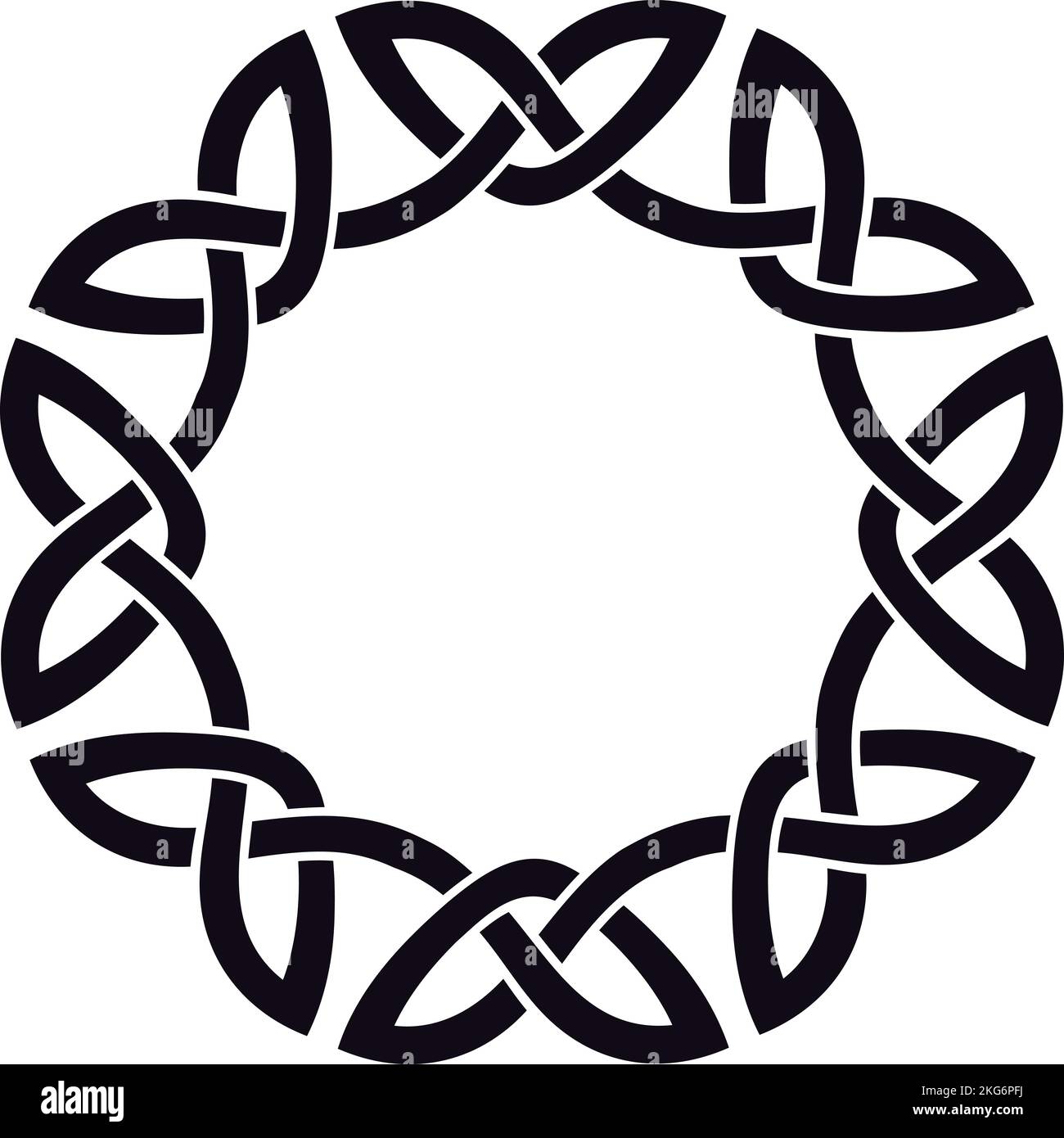 Circular border made with Celtic knots for use in designs for St