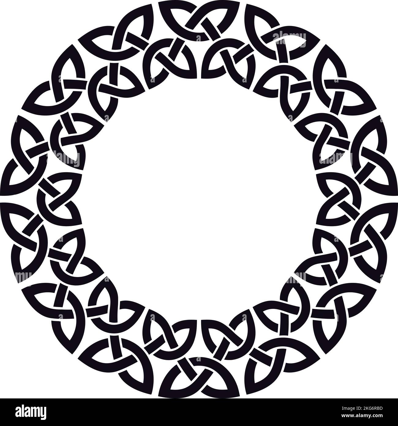 Circular border made with Celtic knots for use in designs for St