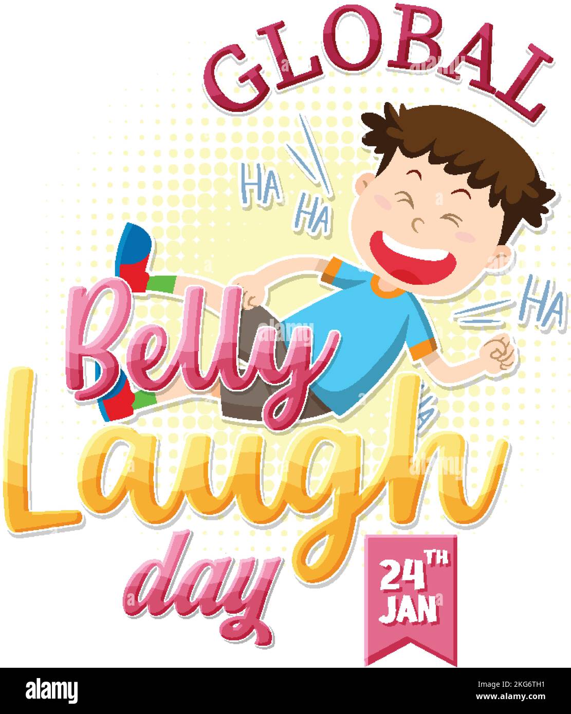 Global Belly Laugh Day Banner Design illustration Stock Vector Image