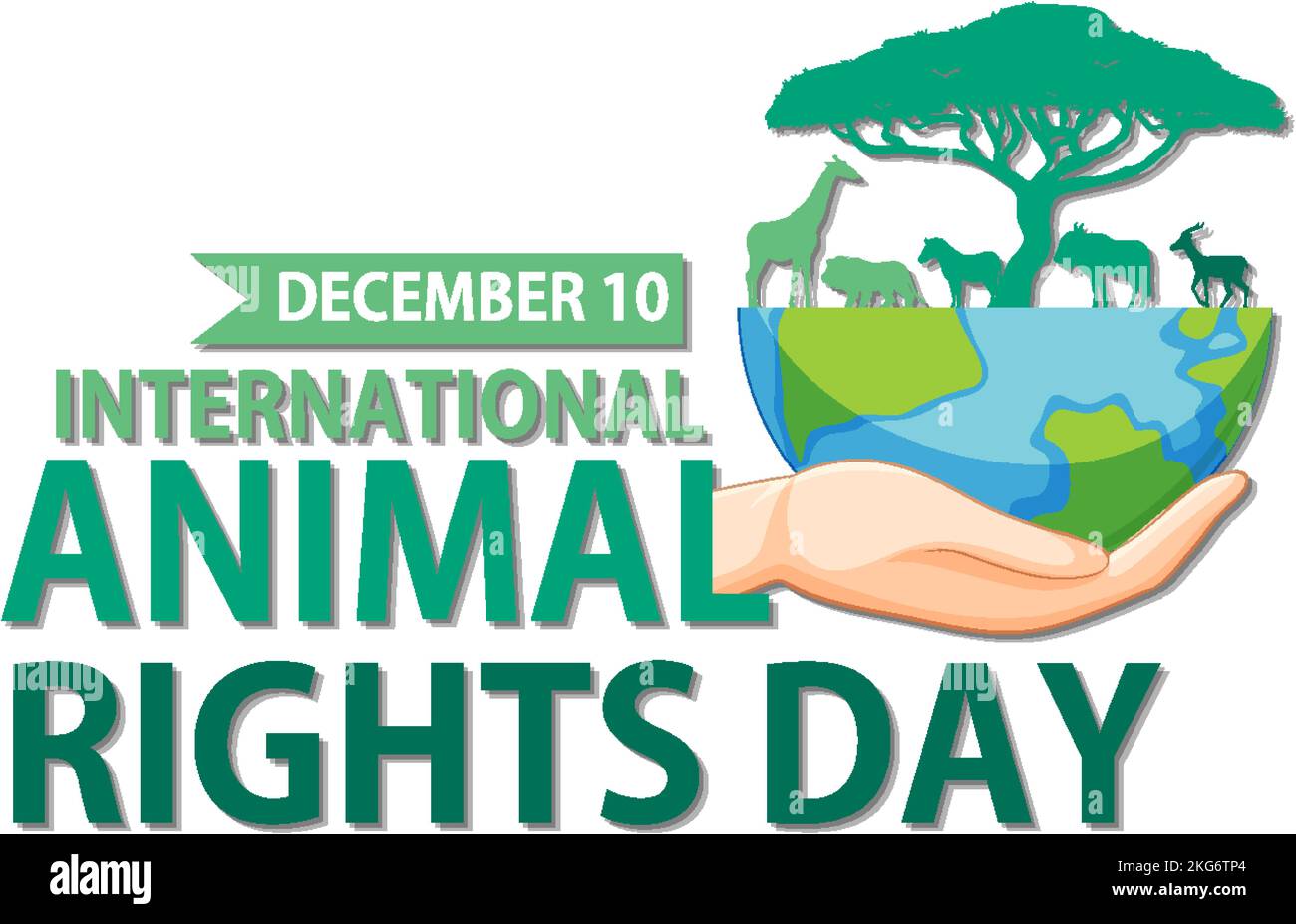 International Animal Rights Day Banner illustration Stock Vector Image
