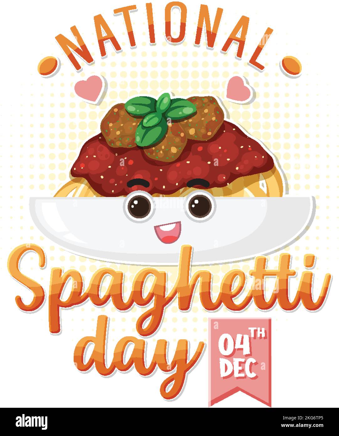 National Spaghetti Day Banner Design illustration Stock Vector Image