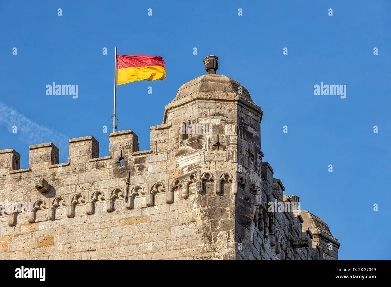 Tower of Schloss Bentheim in Bad Bentheim, Lower Saxony, Germany Stock Photo