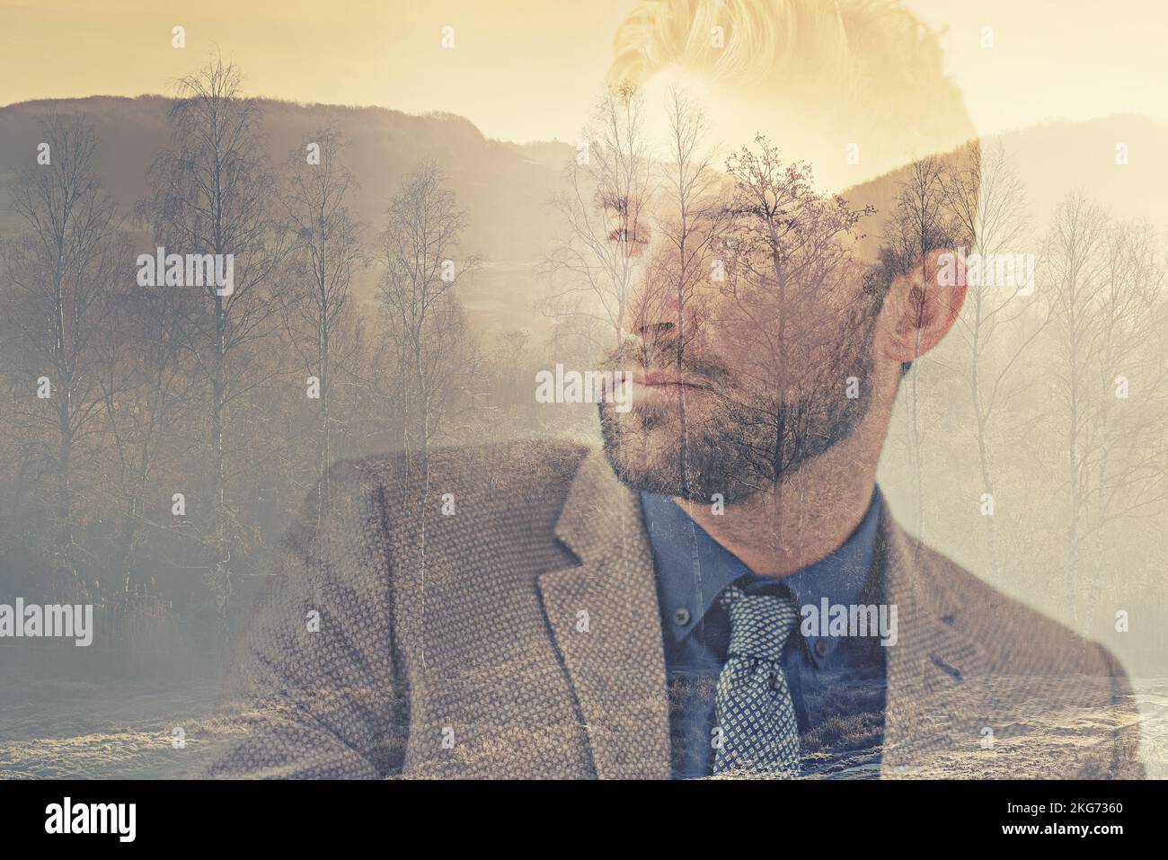 Man multiple exposure hi-res stock photography and images - Alamy