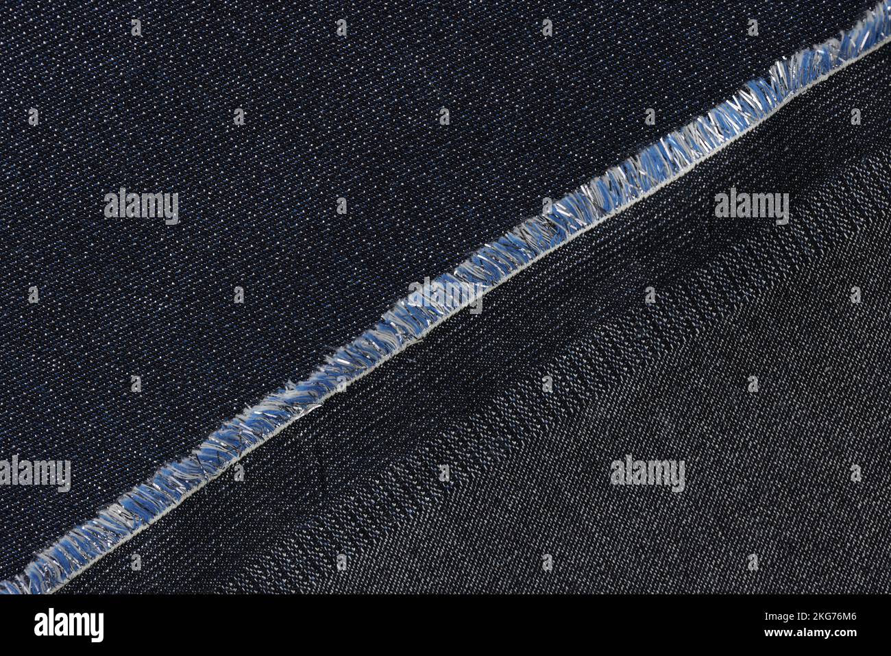 Black and grey jeans fabric textured background Stock Photo