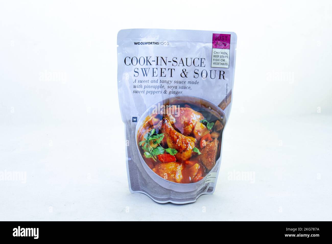 Johannesburg, South Africa Woolworths Food sweet and sour cookinsauce isolated Stock Photo
