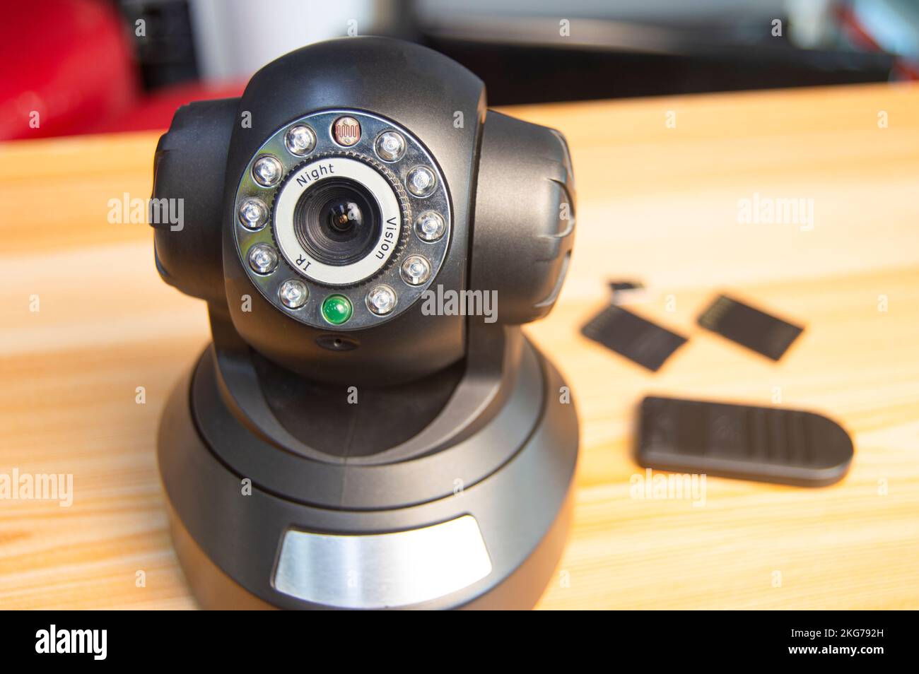 Close-up IP cameras Install IP CCTV cameras or high-tech surveillance systems. CCTV system Stock Photo