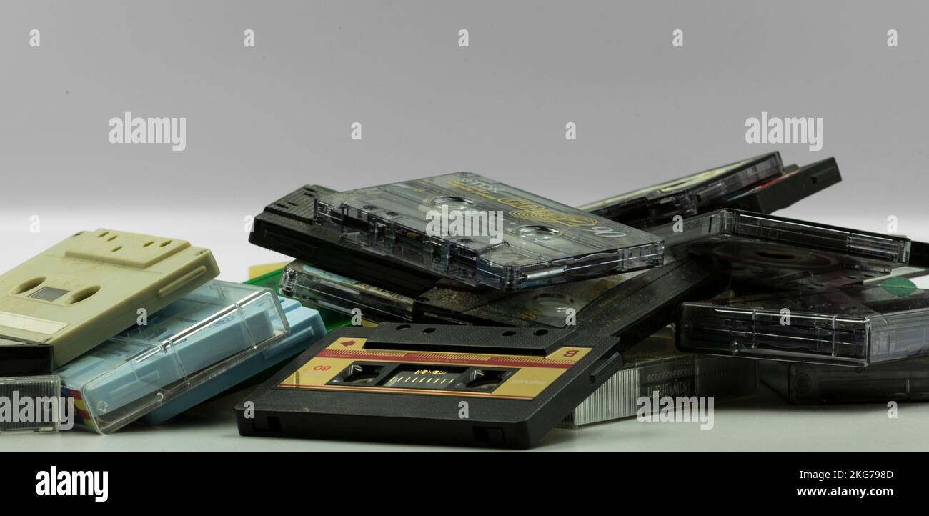 Nostalgic old cassettes indispensable to music archives Stock Photo Alamy