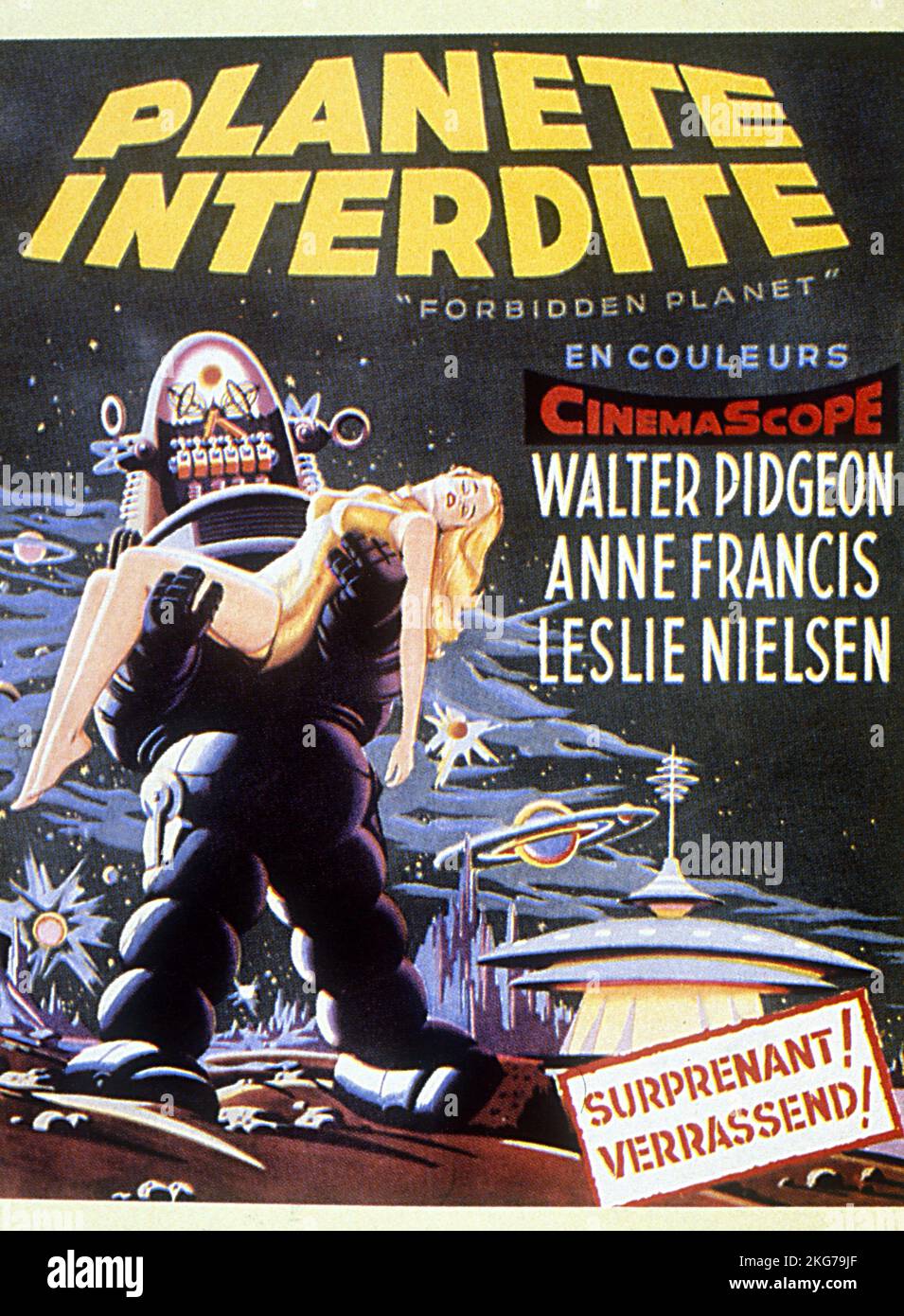 Forbidden Planet  Year : 1956  USA Director : Fred M. Wilcox Belgian poster Stock Photo