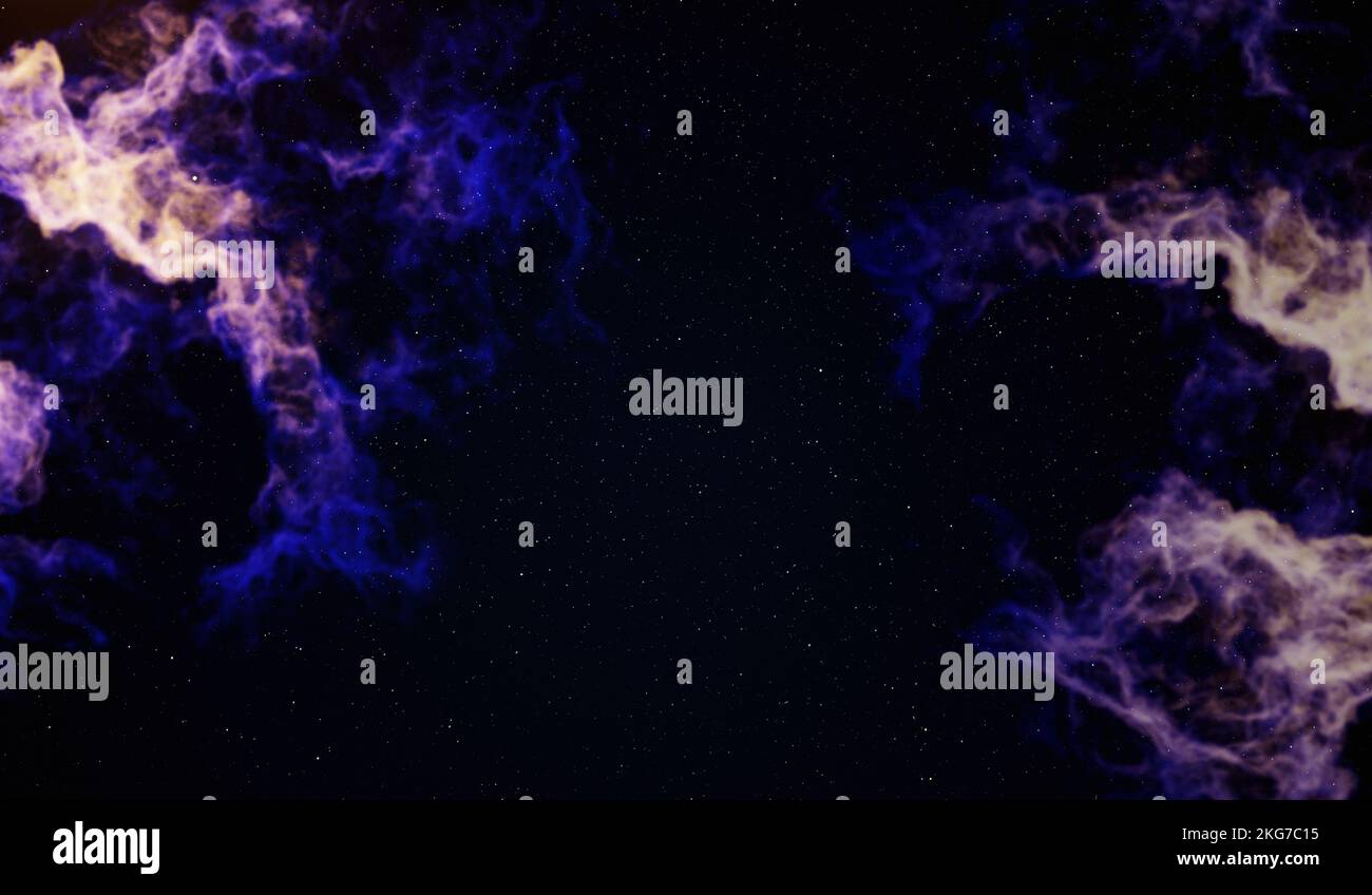Colorful space background with nebula and stars. 3D rendering Stock ...