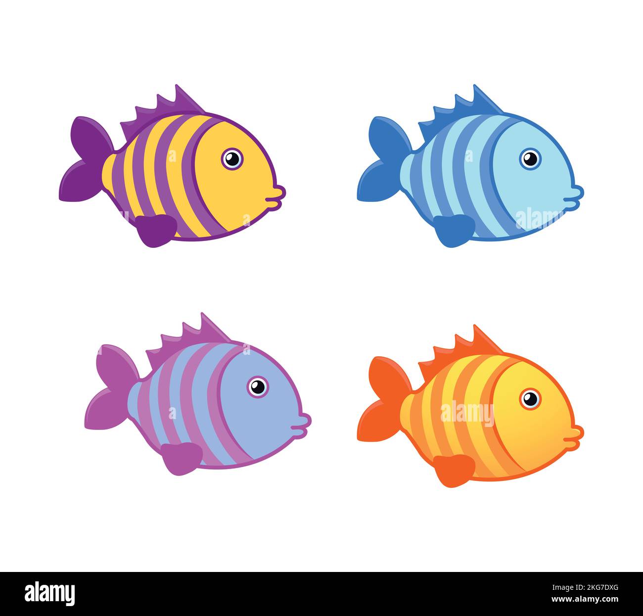 Cartoon fish. Vector clip art illustration. Tropical fish Stock Vector ...