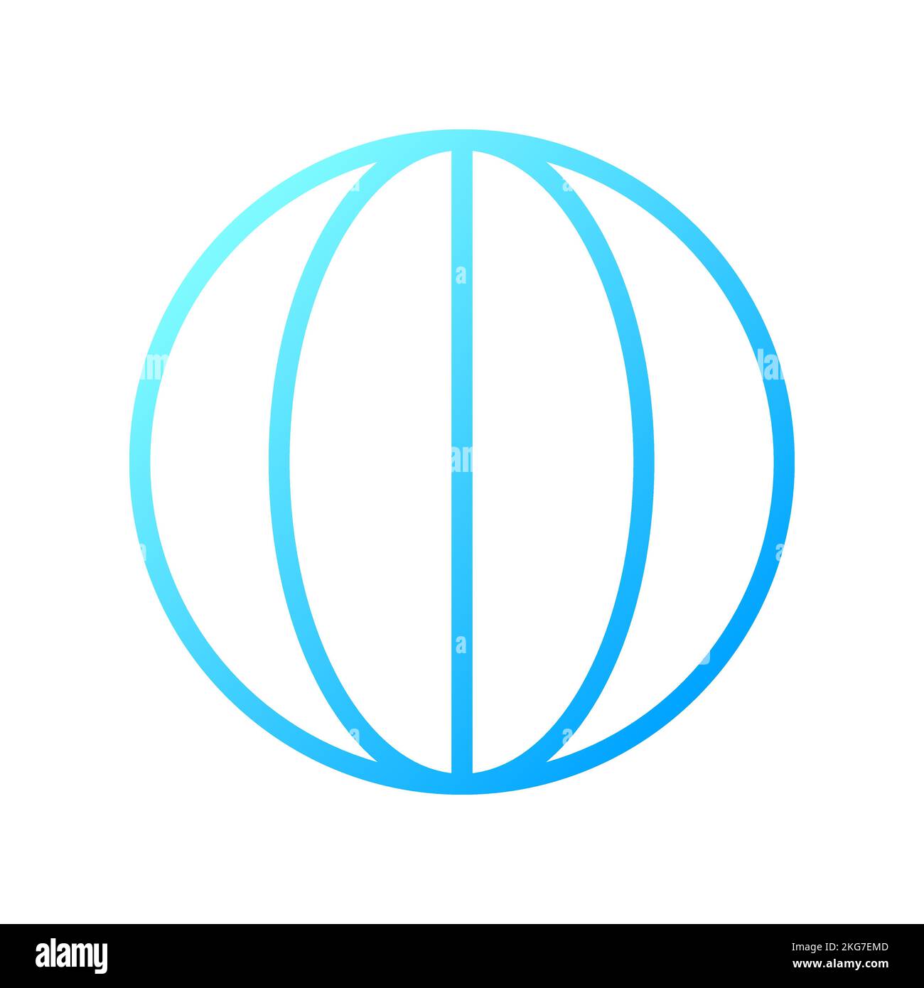 Longitude pixel perfect gradient linear vector icon Stock Vector