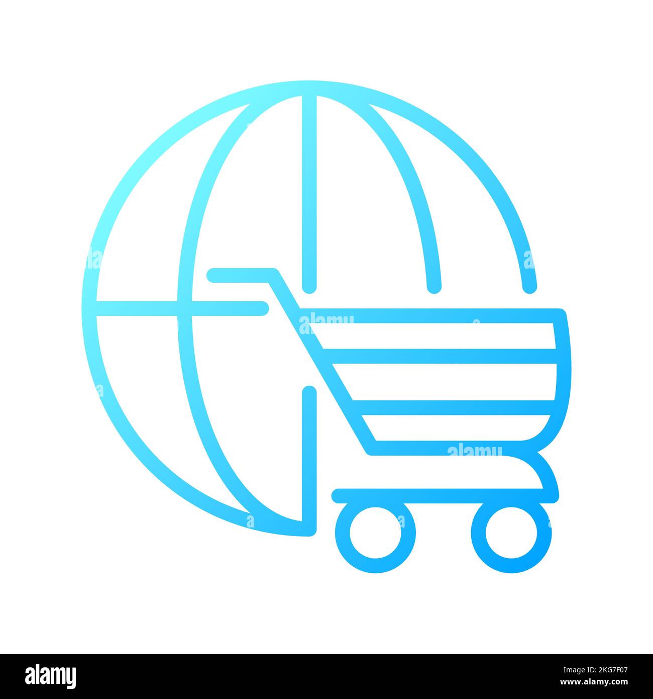 Online shopping pixel perfect gradient linear vector icon Stock Vector