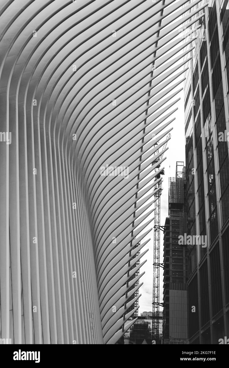 One world trade center construction Black and White Stock Photos ...