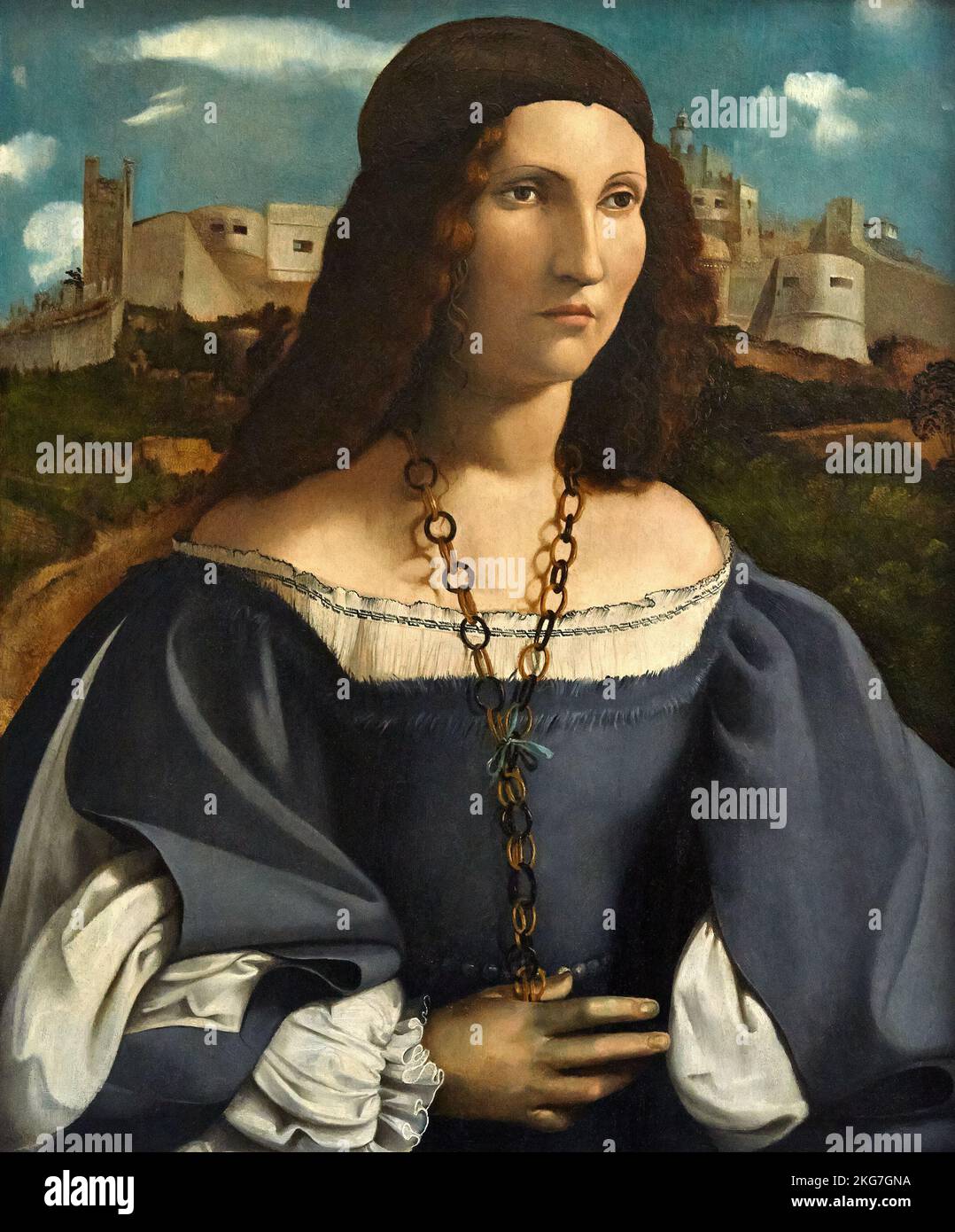 Ritratto di dama  - olio su tavola - Altobello Melone   - 1515 - Milano, Pinacoteca di Brera Stock Photo