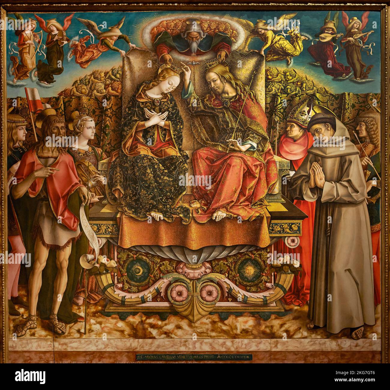 Incoronazione della Vergine con la Trinità e Santi tempera e olio su