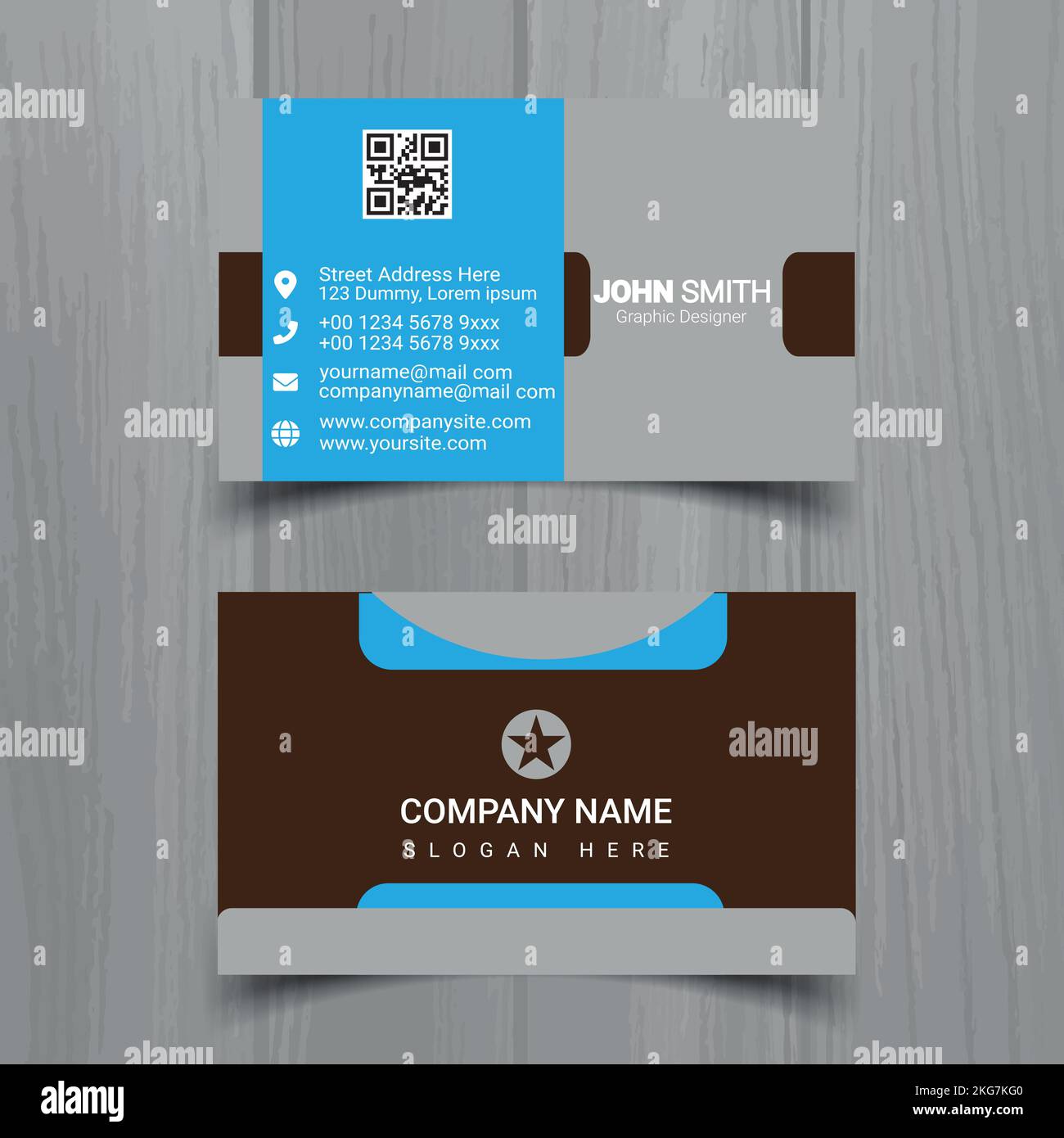Professional business card design template Stock Vector