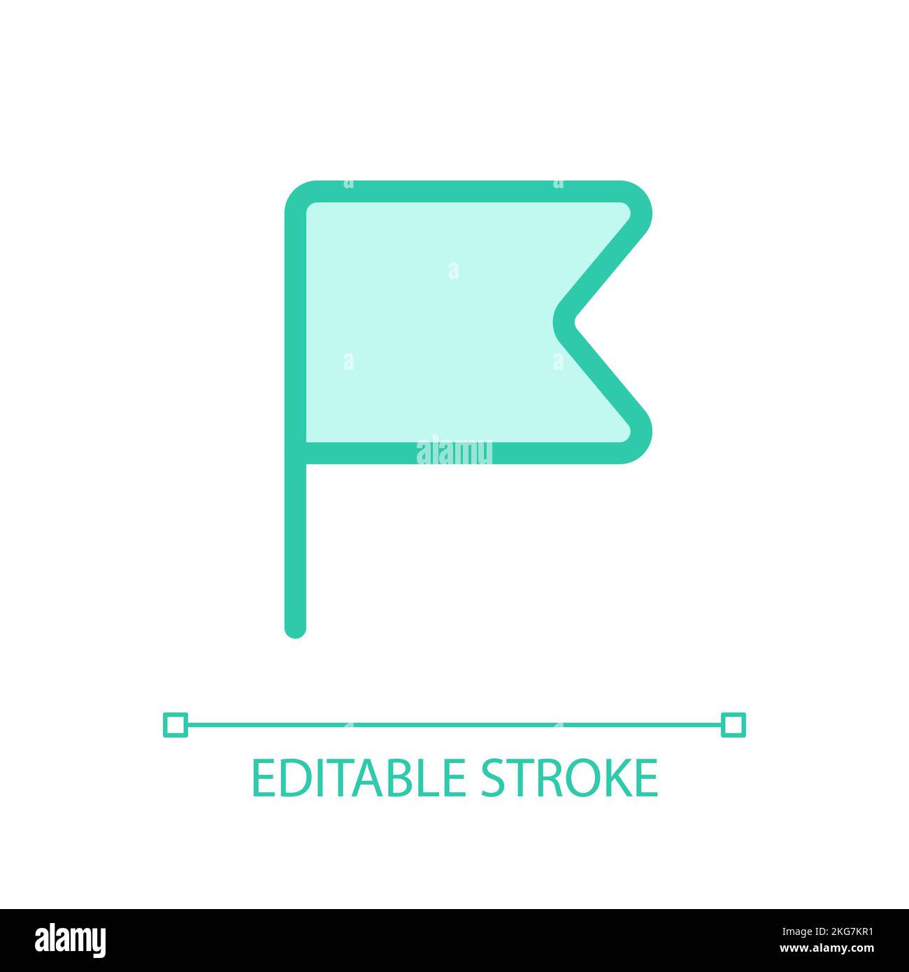 Simple flag for report pixel perfect glassmorphism ui icon Stock Vector ...