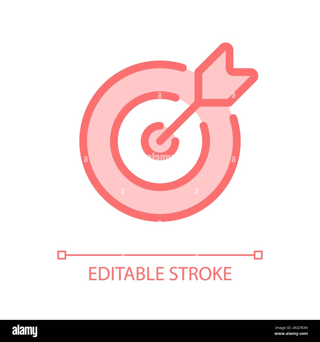 Reaching target pixel perfect glassmorphism ui icon Stock Vector