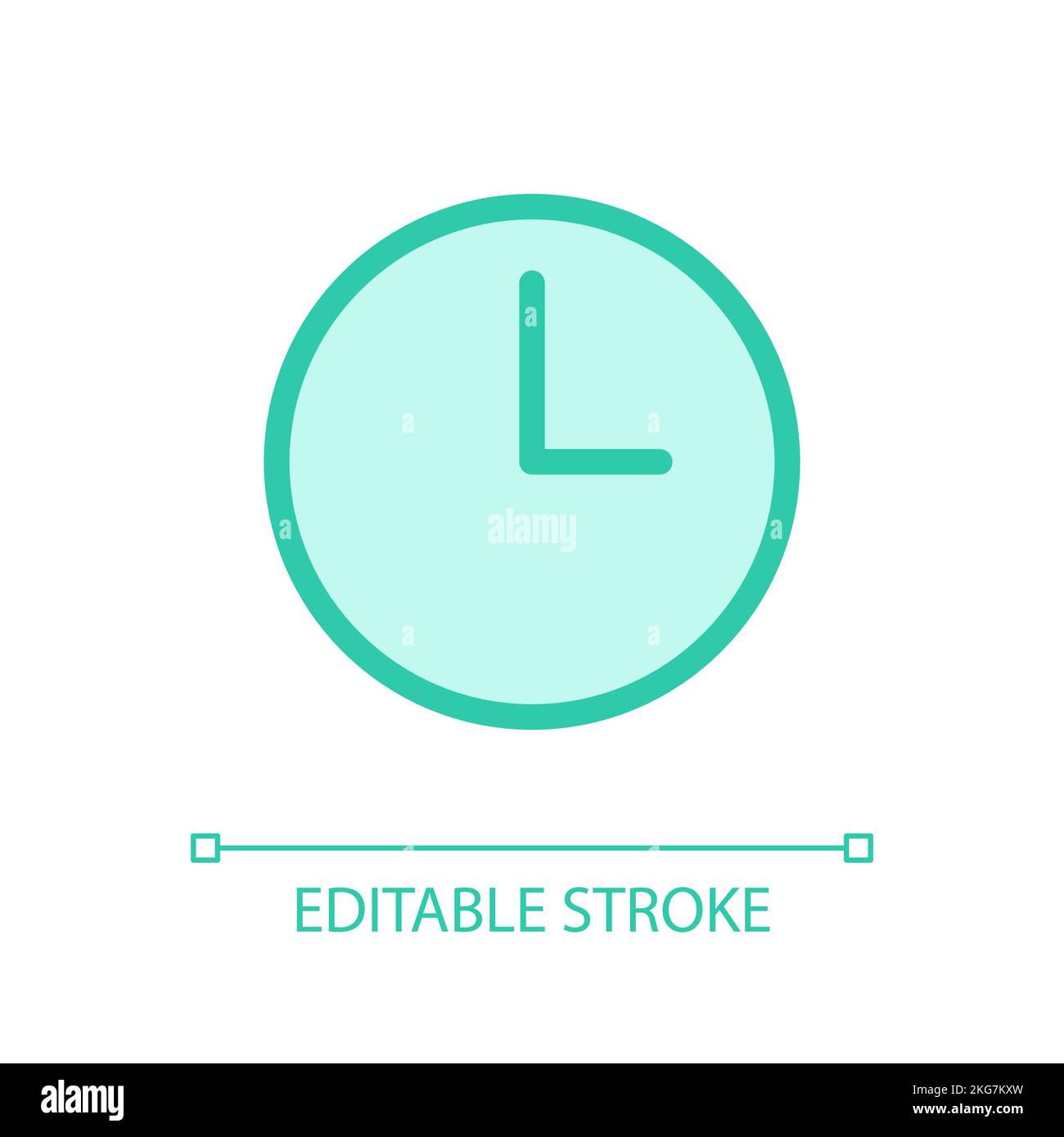 Clock pixel perfect glassmorphism ui icon Stock Vector