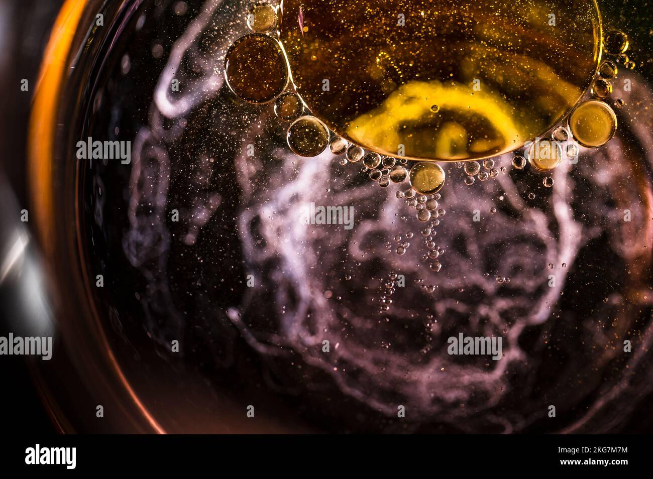 Abstract effervescent particles in water Stock Photo Alamy